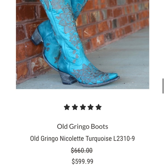 NWT Old Gringo Nicolette in Turquoise - Picture 13 of 13